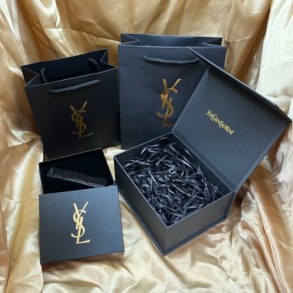 saint-laurent-ysl-เคาน์เตอร์ของขวัญวันเกิดดั้งเดิมกล่องของขวัญกระเป๋าถือน้ำหอมถุงของขวัญลิปสติก