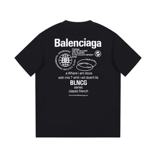 Balencaiga เสื้อยืดแขนสั้นลําลอง พิมพ์ลายตัวอักษร ทรงหลวม เข้ากับทุกการแต่งกาย แฟชั่นฤดูใบไม้ผลิ สําหรับผู้ชาย 2023
