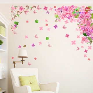 【AG】Colorful Flowers Butterflies Removable Sticky Wall Stickers Art Decor Gift