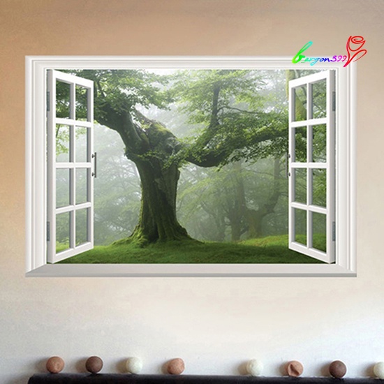 ag-old-forest-tree-3d-window-view-green-living-room-sticker-home-diy-decal