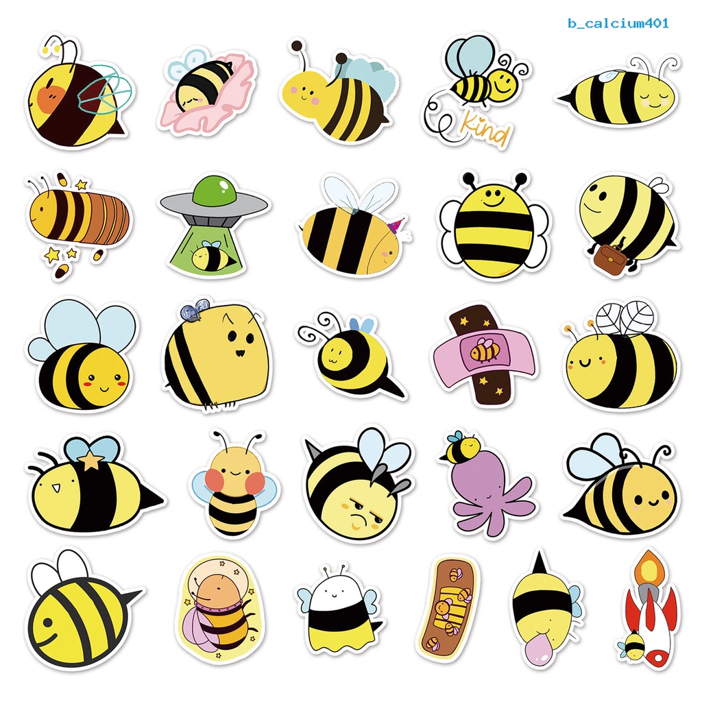 calciwj-50pcs-honeybee-stickers-waterproof-self-adhesive-removable-high-viscosity-wide-application-decorative-pvc
