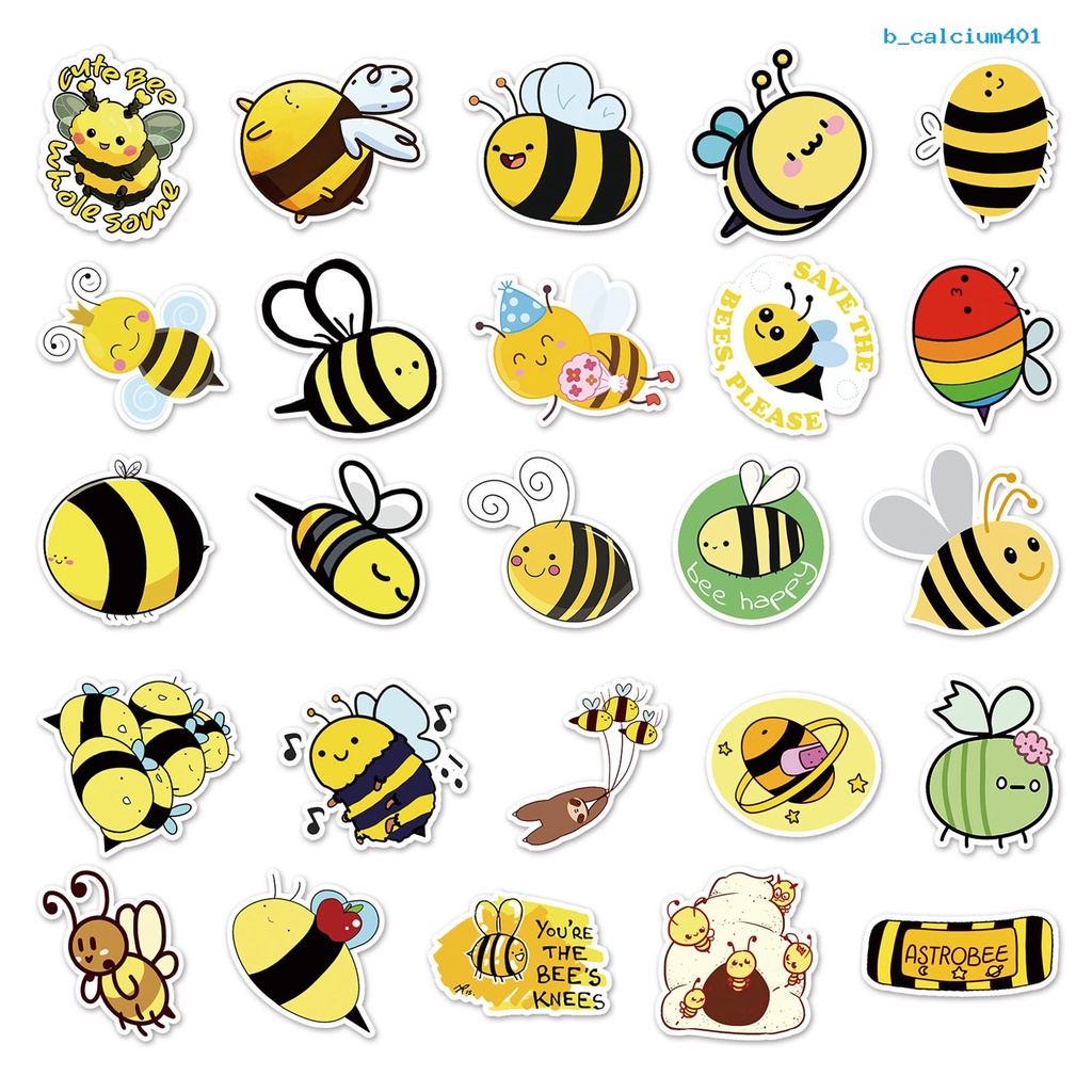 calciwj-50pcs-honeybee-stickers-waterproof-self-adhesive-removable-high-viscosity-wide-application-decorative-pvc