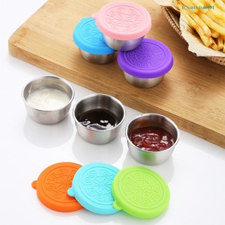 Calciwj Dipping Cup Stainless Steel Sauce Cup Reusable Easy to Clean Portable Seasoning Dishes