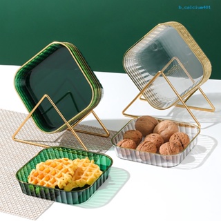 Calciwj 1 Set Spit Bone Dishes Heightened Transparent Non-slip Fruit Tray Trash Trays Square