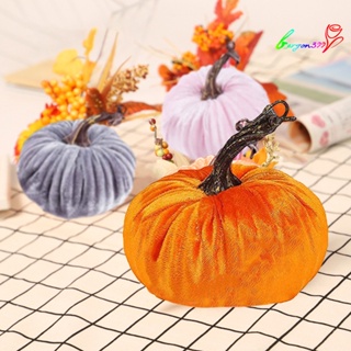 【AG】Artificial Pumpkins Faux Velvet Pumpkin Halloween Thanksgiving Decoration Pumpkin for Festival Autumn Gift