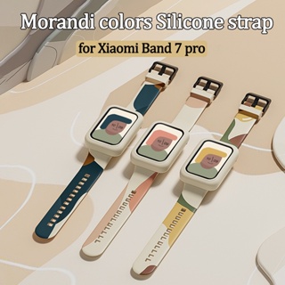 Morandi สายนาฬิกาข้อมือซิลิโคน แบบเปลี่ยน สําหรับ Xiaomi Band 7 Pro Mi Band Sport Watch
