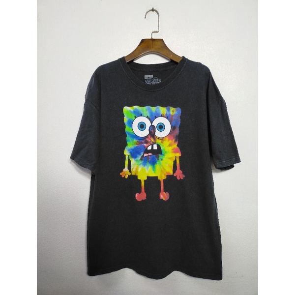 เสื้อยืด-มือสอง-ลายการ์ตูน-spongebob-อก-42-ยาว-29