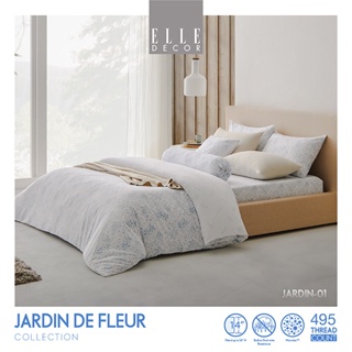 Elle Decor ชุดผ้าปูที่นอน 5 ฟุต 5 ชิ้น รุ่น JARDIN DE FLEUR รหัสสี ELLE JARDIN-01 ส่งฟรี