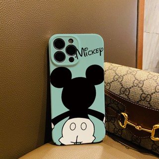 ฟิล์มแข็ง เคส iphone 14 pro Max 11 13 12 7Plus 8 X XS Max แฟชั่น การ์ตูนมิกกี้ เคสโทรศัพท์