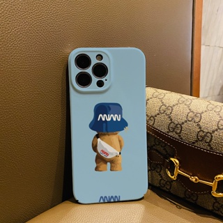 ฟิล์มแข็ง เคส iphone 14 pro Max 11 13 12 7Plus 8 X XS Max น่ารัก NASA หมี เคสกันกระแทก