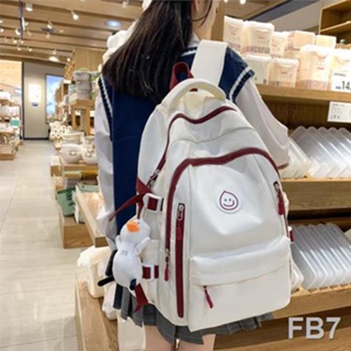 กระเป๋า  กระเป๋าเป้สะพายหลังคอมพิวเตอร์ลมวิทยาลัยหญิงเรียบง่ายความจุขนาดใหญ่กระเป๋าเป้สะพายหลังญี่ปุ่น Ins Niche Design
