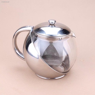 พร้อมสต็อก พร้อมส่ง กาชงชา  กาน้ำ กาน้ำชา กาน้ำชาพร้อมใส้กรอง กาน้ำร้อน กาน้ำทรงกลม กาน้ำชาสแตนเลส 900ML/1050ML