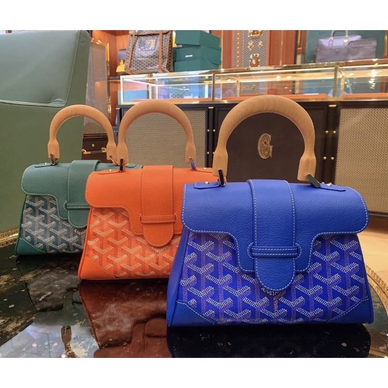 แบรนด์ใหม่-100-ของแท้-goyard-saigon-mini-handle-tote-กระเป๋าสะพายไหล่ข้างหนึ่งสำหรับผู้หญิง