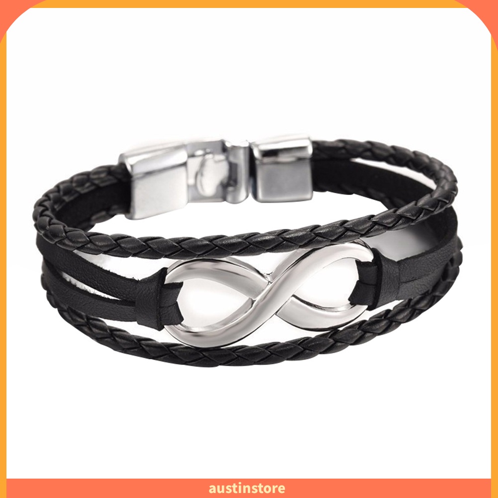austinstore-สร้อยข้อมือ-กําไลข้อมือ-เชือกถัก-หนังเทียม-ของขวัญมิตรภาพ-เครื่องประดับ