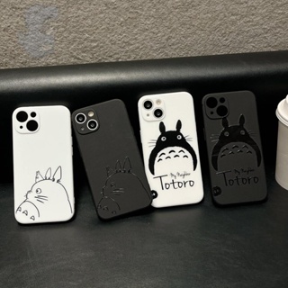 เคสโทรศัพท์มือถือ ผิวด้าน ลายการ์ตูน Totoro สําหรับ iPhone 14 11 12 13 Pro Max XR XS 8 7 13 12 11pro Max XR 14 11