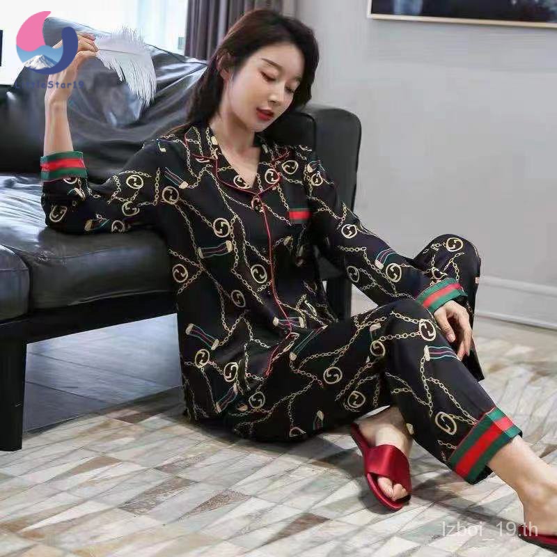 ชุดนอนน่ารักๆแขนยาวขายาว ใส่สบายผ้านิ่มไม่เครืองผิด แนวหวานๆ (สินค้า ...