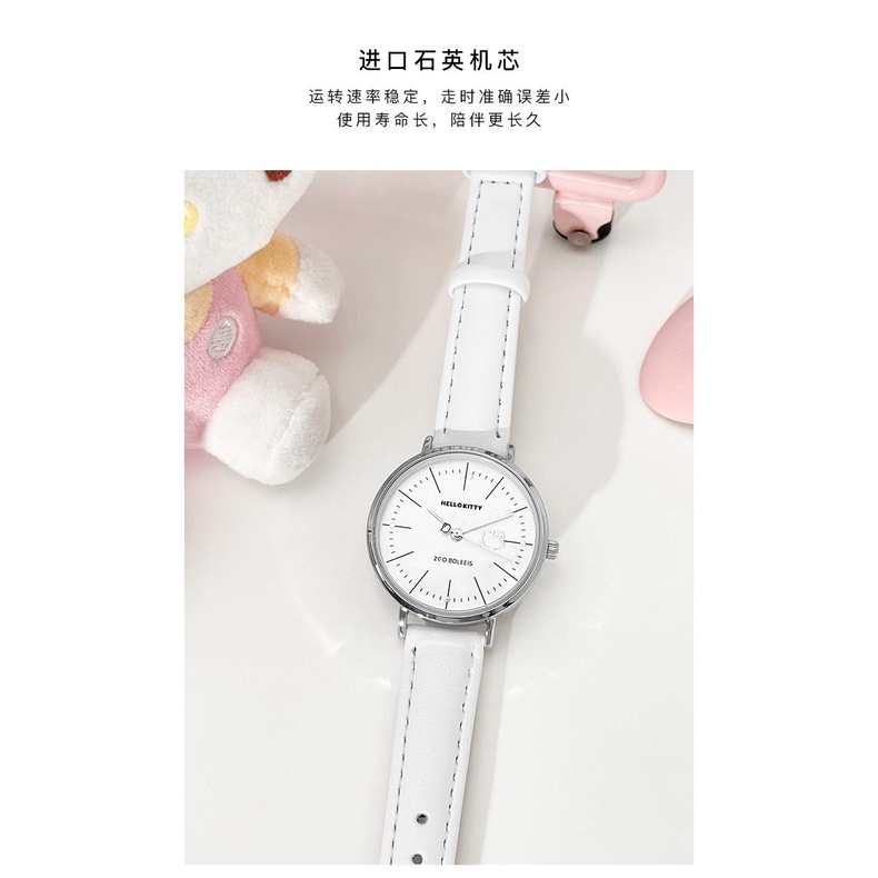 นาฬิกา-zgo-sanrio-hello-kitty-นาฬิกาข้อมือผู้หญิงแบบเรียบง่ายนาฬิกาข้อมือควอตซ์กันน้ำสำหรับนักเรียน-y1e7