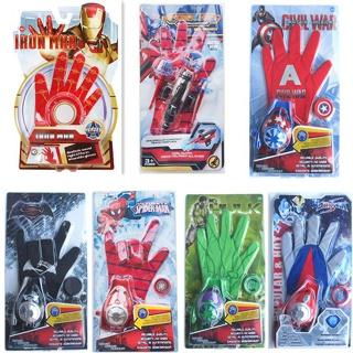 ❇❡△ของเล่นเด็ก Ultraman Launcher Spider-Man ถุงมือ Wrist Catapult Boys Halloween Beauty Team