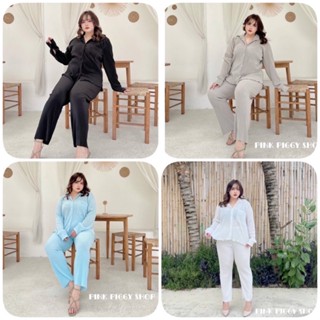 ♡CHUBBYCHUU. #69  : ชุด set 2 ชิ้น งานผ้าอัดพลีทนำเข้า