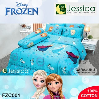 JESSICA ชุดผ้าปูที่นอน Cotton 100% โฟรเซ่น Frozen FZC001 #เจสสิกา ชุดเครื่องนอนเตียง ผ้านวม อันนา เอลซ่า Anna Elsa