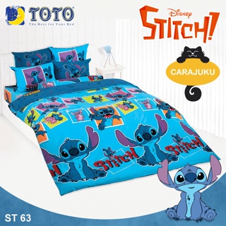 TOTO (ชุดประหยัด) ชุดผ้าปูที่นอน+ผ้านวม สติช Stitch ST63 สีน้ำเงิน #โตโต้ ชุดเครื่องนอน ผ้าปู ผ้าปูที่นอน สติท สติทช์