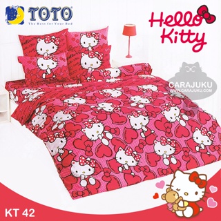 TOTO ชุดผ้าปูที่นอน คิตตี้ Hello Kitty KT42 #โตโต้ ชุดเครื่องนอน ผ้าปู ผ้าปูเตียง ผ้านวม ผ้าห่ม ซานริโอ Sanrio