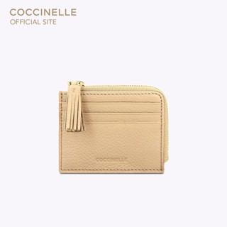 COCCINELLE กระเป๋าใส่การ์ด รุ่น TASSEL DOCUMENT HOLDER 128901 สี TOASTED