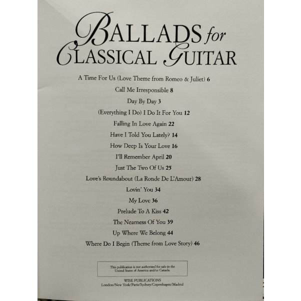 ballads-for-classical-guitar-msl-9780711971752ลดพิเศษตำนิปกยับ