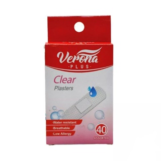 10 Boxes Verona Plus Assorted Clear Plasters (40pcs/box)