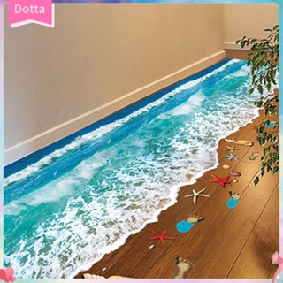 (dottam) 3 d beach floor สติ๊กเกอร์ diy สําหรับติดตกแต่งผนังบ้าน