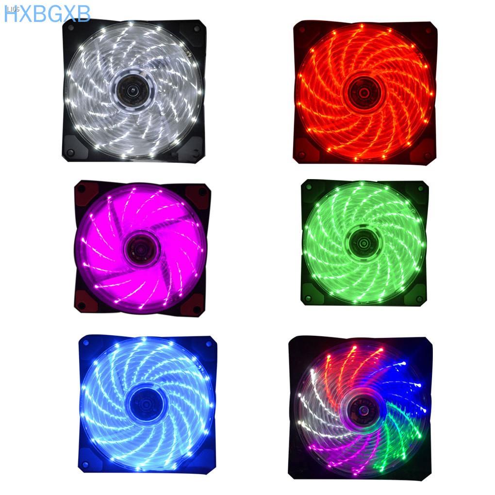 ⊕ ┇【HXBG】 120mm LED Ultra Silent Computer PC Case Fan 15 LEDs 12V Cpu ...