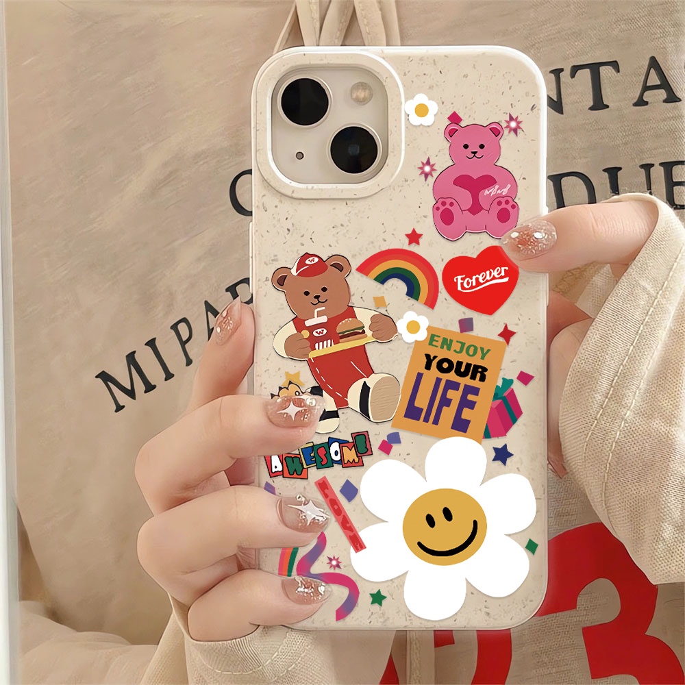 เคสโทรศัพท์มือถือแบบนิ่ม-ลายหมี-สีรุ้ง-สําหรับ-iphone-14promax-11-13-12-7-8-plus-x-xr-xsmax