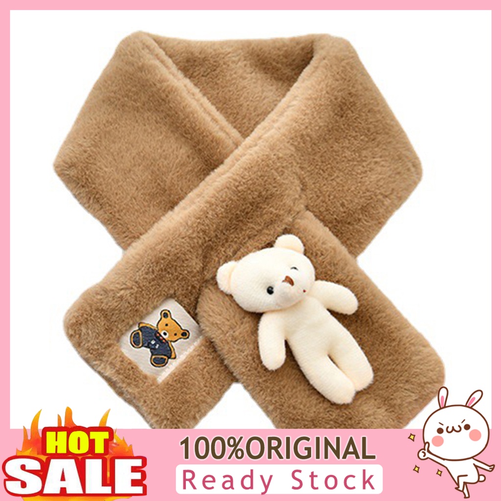 b-398-cross-scarf-plush-cartoon-doll-animal-label-soft-fuzzy-cold-resistant-autumn-winter-women-neck-warmer-collar-scarf-for-outdoor