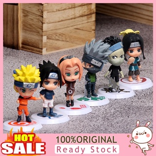 b_chlorine398 6Pcs/Set Anime Naruto Sasuke Gaara Cartoon Action Figure Toy Home Desk Ornament