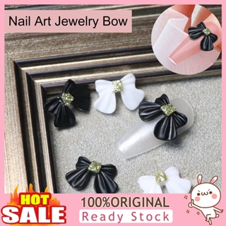 [B_398] Nail Art Decoration Easy Remove 3D Effect Gummy Glitter Rhinestones Bowknot Art Decoration for Girls