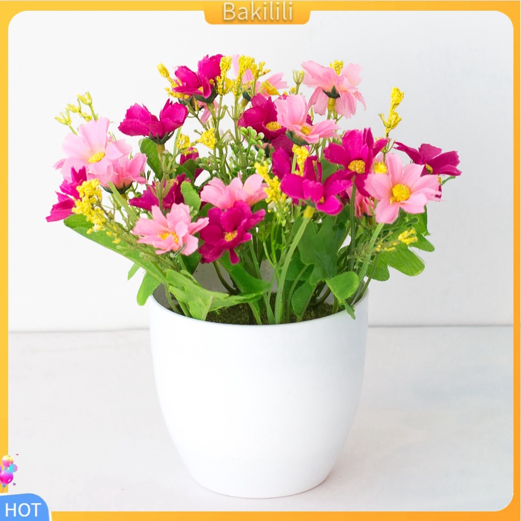 bakilili-กระถางดอกไม้ปลอม-บอนไซ-พลาสติก-สีสันสดใส-สําหรับตกแต่งโต๊ะทํางาน-ปาร์ตี้