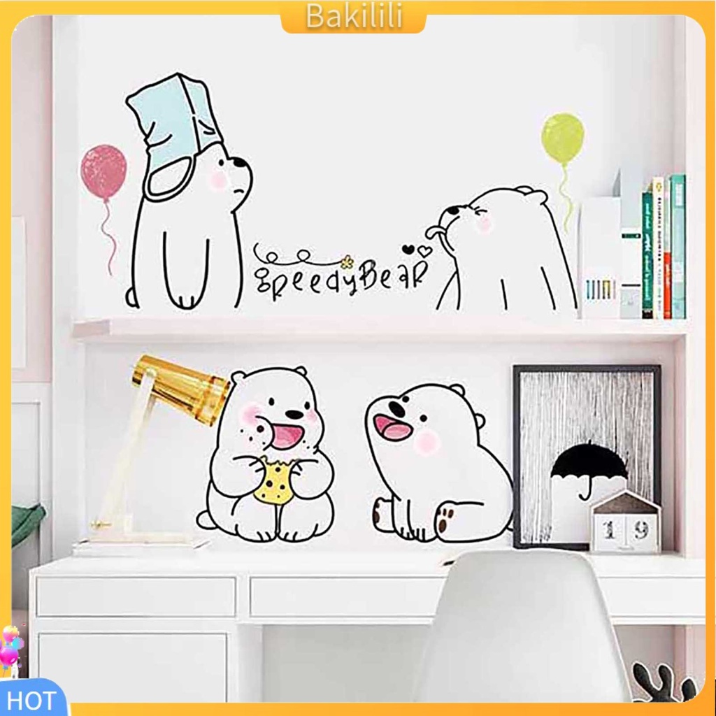 bakilili-สติ๊กเกอร์ติดผนังบ้านน่ารักมีกาวในตัว