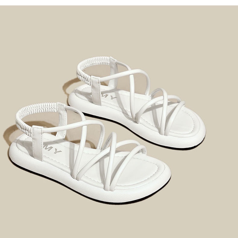 รองเท้าแตะโรมันของผู้หญิง-2023-ฤดูร้อนใหม่สไตล์นางฟ้าขนาดเล็กด้านล่างนุ่มสดพร้อมกระโปรงรองเท้าแตะก้นหนากันลื่นผู้หญิง