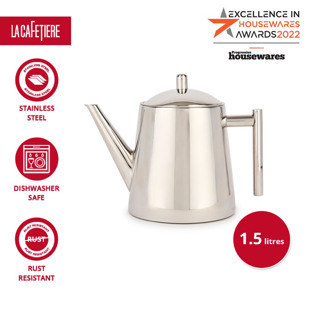 la-cafetiere-stainless-steel-teapot-with-removable-infuser-1-5-l-tea-maker-for-fruit-herbal-and-infusion-tea-dishwasher-safe-silver-กาชงชา