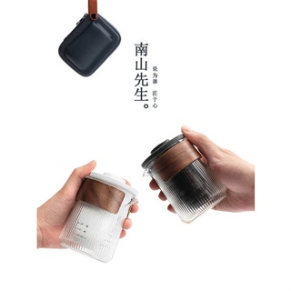 便携茶具 茶具套装 Mr. Nanshan Kuaike Cup เซรามิกกลางแจ้งหนึ่งหม้อสามถ้วยแก้วเดินทางแบบพกพาชุดน้ำชากังฟูแบบเรียบง่าย