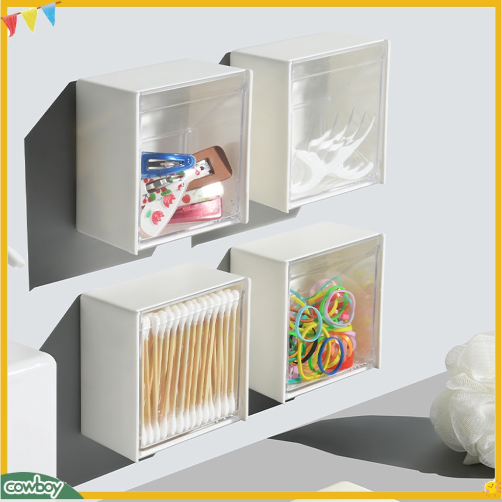 cowboy-minimalistic-storage-box-transparent-wall-hanging-semi-clamshell-multi-purpose-storage-box-universal-for-storing-cotton-swabs