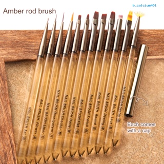 Calciummj Nail Art Stripes Lines Brushes with Nylon Bristles DIY Painting Flower Brush Drawing