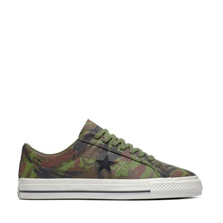 Converse รองเท้าผ้าใบ รุ่น One Star Pro Brushstroke Camo Ox Green - A03678Cf2Gnxx - สีเขียว ผู้ชาย