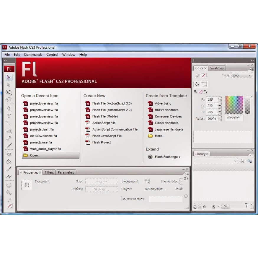 โปรแกรม-adobe-flash-cs3-full-โปรแกรมสร้างการ์ตูนอนิเมชั่น-และสื่อมัลติมีเดีย