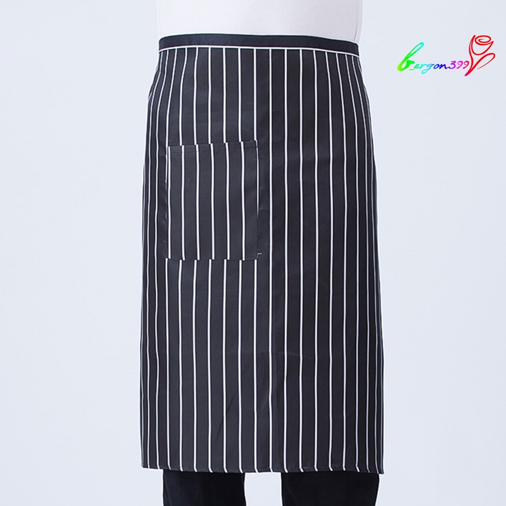 ag-striped-plaid-half-length-short-waist-apron-with-pocket-catering-chef-waiter-bar