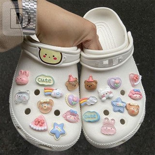 🔥DIY ที่ติดรองเท้า crocs สไตล์น่ารัก ตัวการ์ตูนติดรองเท้า ตกแต่งสวยงาม รูปแบบการ์ตูน ตัวติดรองเท้าหัวโต