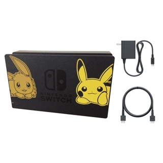 Nintendo Official Switch Dock (Pika &amp; Eevee) + HDMI Cable + AC Adapter (US Plug)