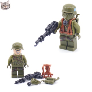 บล็อกตัวต่อเลโก้ทหาร ขนาดเล็ก ของเล่นสําหรับเด็ก