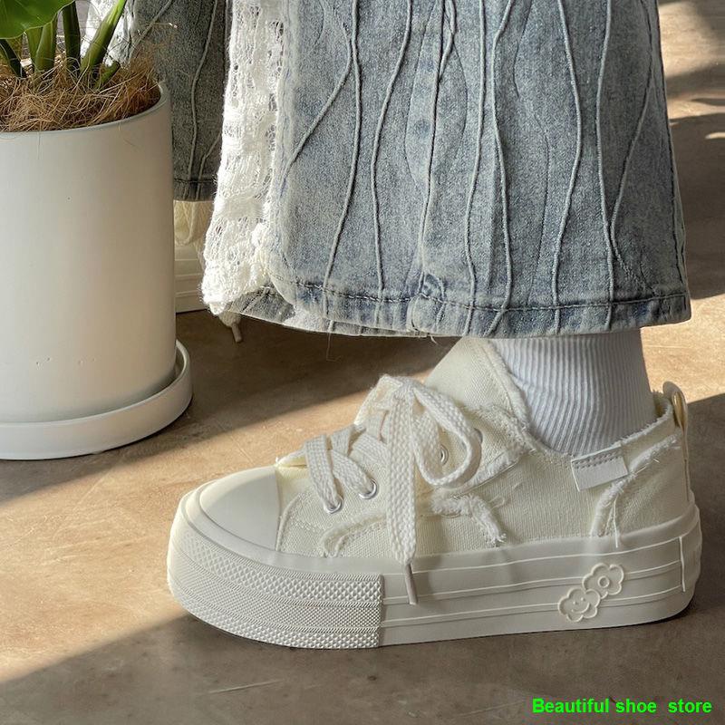 best-sellersรองเท้าสีขาวของเด็กผู้หญิงกับกระโปรงรองเท้าผ้าใบแบบสบาย-ๆ-สำหรับผู้หญิง