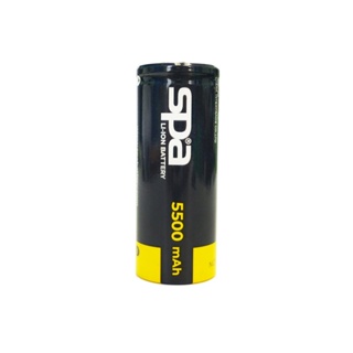 ถ่านชาร์จ Spa​ Battery​ NCR 26650 ความจุเต็ม​ 5500 mAh 3.7 V Lithium Ion Rechargeable หัวตัด มี มอก.